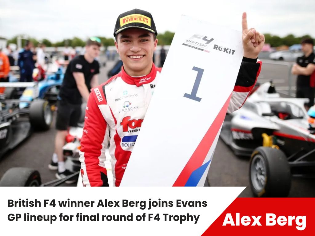 British F4 winner Alex Berg joins Evans GP lineup for final round of F4 Trophy