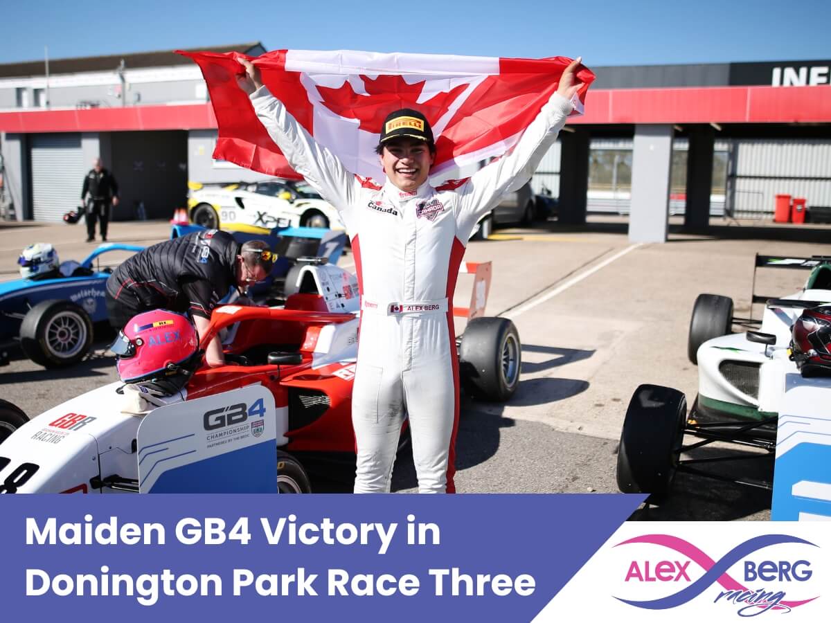 Ice cool Berg withstands pressure for maiden GB4 victory in Donington Park race three Featured